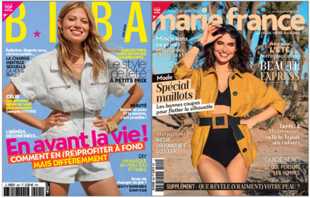 Les magazines BIBA et Marie France en kiosques